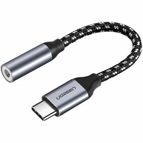 تصویر تبدیل usb-c به 3.5 میلی متری یوگرین AV142 