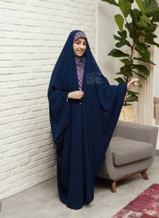 تصویر چادر عربی سرمه ای مدل 03 