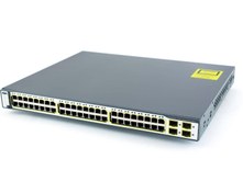 تصویر سوئیچ سیسکو مدل WS-C3750-48PS-S استوک Cisco WS-C3750-48PS-S 48Port Switch Stock