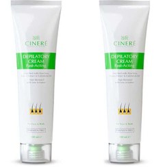 تصویر کرم موبر دست و صورت سینره Cinere حجم 100ml بسته 2 عددی 