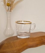 تصویر فنجان چای خوری کار لب طلایی 