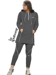 تصویر مانتو شلوار نیم زیپ کلاهدار ورزشی Nike ا Nike sports hooded half zip pant Nike sports hooded half zip pant