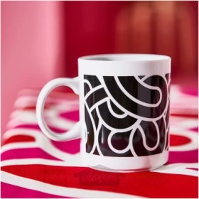 تصویر ماگ سیاه و سفید ایکیا 320 سی سی مدل IKEA SÖTRÖNN IKEA SÖTRÖNN mug black-white 32 cl