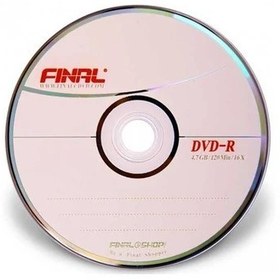 تصویر دی وی دی خام فینال بهمراه کاور ضد خش - FINAL DVD-R 