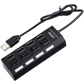 تصویر هاب 4 پورت USB دیانا DIANA کلیدار Diana 4 port USB hub