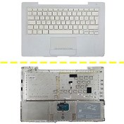 تصویر کیبرد لپ تاپ اپل MacBook Pro A1181 سفید با قاب C به همراه تاچ پد دست دوم 