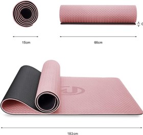 تصویر RIGID FITNESS 6mm Anti-Slip TPE Yoga Mat with Carry Bag - Knee Support Non-Slip Exercise Mat Lightweight Training Mat for Yoga Pilates Fitness Home Workouts - Workout Mat - 183 66cm - ارسال 15 الی 20 روز کاری 