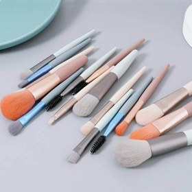 تصویر ست براش ۸تیکه مینی پک - رنگ ابی لاجوردی 8-piece mini brush