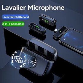 تصویر میکروفن یقه ای بی سیم مدل k30 k30 wireless microphone