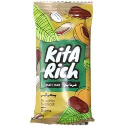 تصویر خرمابار پسته و قیسی وزن 25 گرم کیتاریچ Kitarich Pistachio bar 25 g