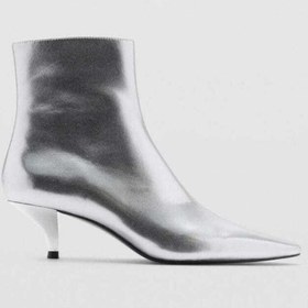 تصویر بوت مانگو با ظاهر فلزی و بینی تیز - MANGO - اورجینال- 884979677 