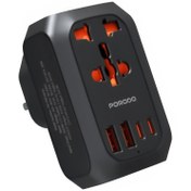 تصویر آداپتور برق پرودو Porodo PD-FWCH044EU Universal AC Adapter Multi-Device Charging EU Plug 