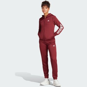 تصویر ست ورزشی قرمز آدیداس مدل LINEAR TRACKSUIT 