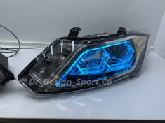 تصویر چراغ جلو اسپرت سایپا مدل هگزا بسته دو عددی رنگ آبی یخی 