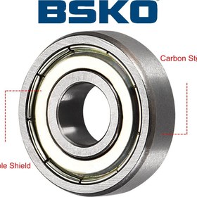 تصویر بلبرینگ شیار عمیق مینیاتوری 609ZZ برند بسکو Miniature Deep Groove Ball Bearing 609ZZ BSKO