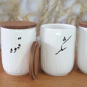 تصویر بانکه سرامیکی طرح شیاردار 