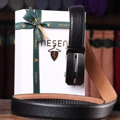 تصویر کمربند مردانه ریلی چرم طبیعی نسن - KR21 