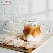 تصویر لیوان حبابی پیرکس دسته دار 