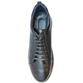 تصویر کفش چرم ونس مردانه رنگ مشکی 