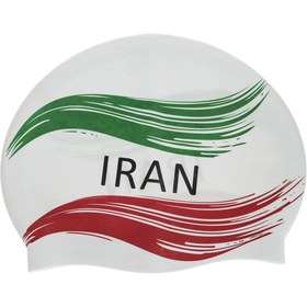 تصویر کلاه شنا اسپیدو مدل IR-29 سیلیکونی طرح پرچم ایران 
