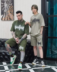 تصویر ست تیشرت و شلوارک نخ پنبه BALENCIGA 