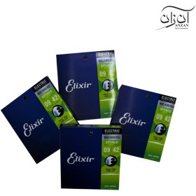 تصویر سیم گیتار الکتریک الکسیر مدل Elixir Optiweb Coating 09-42 
