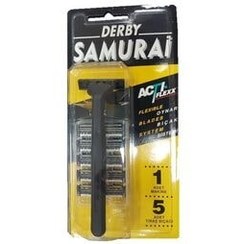 تصویر تیغ اصلاح مردانه سامورایی 2 چاقوی شده با چاقو Derby 