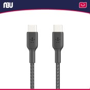 تصویر کابل USB-C به USB-C با روکش بافته بلکین مدل CAB004bt طول 1متر 