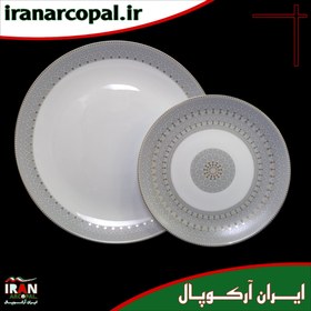 تصویر سرویس غذاخوری 26 پارچه آرکوپال (۶ نفره) پرسیا خاکستری iropal 26 Pcs