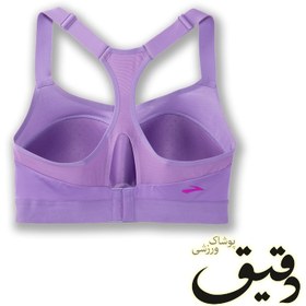 تصویر نیمتنه ورزشی بروکس Brooks dare racerback یاسی Brooks Dare Racerback Run Bra