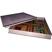 تصویر بازی فکری منچ و دوز چوبی مدل LC402 سایز ۳۰ سانتی متر 