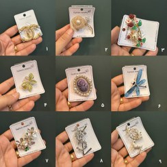 تصویر گل سینه طرح متنوع Flower basket design brooch