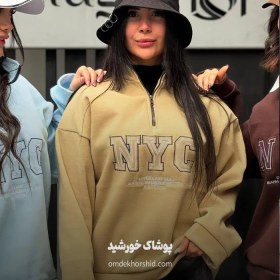 تصویر هودی نیم زیپ NYC 