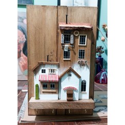 تصویر کاور لوله گاز چوبی طرح دهکده رویایی کد 1124L 