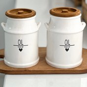 تصویر بانکه سرامیکی درچوبی روغن جامد یک لیتری 