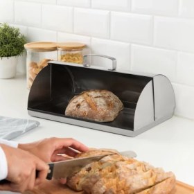 تصویر سطل نان فولاد ضد زنگ ایکیا مدل IKEA ORDNING IKEA ORDNING bread bin stainless steel