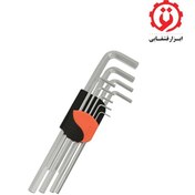 تصویر سری آچار آلن 6 گوش فوق بلند 9 عددی از 10 – 1/5 میلیمتر داناپلاس مدل DXL57209 