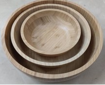 تصویر کاسه گرد بامبو اصل قطر ۲۰، قطر ۲۷، قطر۳۰ 