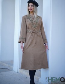 تصویر پیراهن مخمل کبریتی زنانه 