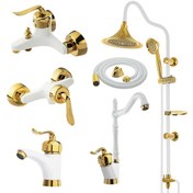 تصویر شیرآلات زحل مدل قاصدک ST130 مجموعه 6 عددی 