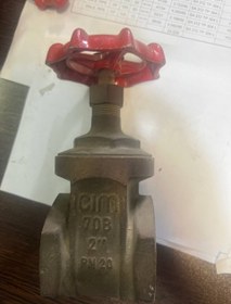 تصویر شیر کشویی برنجی دنده سایز 2" پی ان 20 از جنس 70B, BS5154B بار اصلی GATE VALVE 2" PN 20 THREDED 70B BS5154B