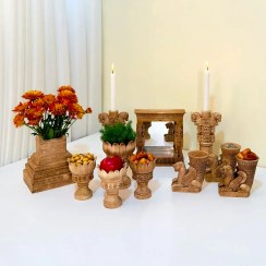 تصویر ست دکوری ۱۱ تکه باشکوه هفت‌سین هخامنشی (سنگ مصنوعی رنگ شده) 