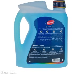 تصویر محلول شیشه شوی خودرو کاسپین حجم ۴ لیتر بدون رد اثر 