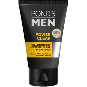 تصویر اسکراب مردانه پوندز مدل Power Clean وزن ۱۰۰ گرم Pond's Men Power Clear Scrub 100 gr