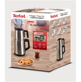 تصویر چای ساز نقره‌ای تمام استیل 1650 وات تفال TEFAL 