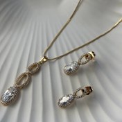 تصویر نیم‌ست ژوپینگ زنانه با نگین مخراج‌کاری کد 43 