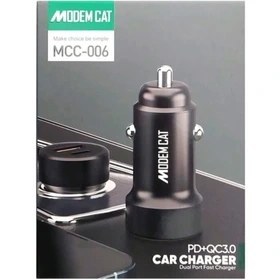 تصویر شارژر فندکی فست شارژ مودم کت مدل MCC-006 کیفیت عالی اصلی CAR CHARJER MODEM CAT MCC-006