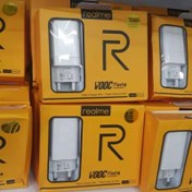 تصویر شارژر realme شارژرrealme نوع کابل تایپ سی طول کابل یک متر فست شارژر 5v 4A رنگ سفید 