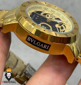 تصویر ساعت بولگاری مردانه سه موتوره طلایی Bvlgari-3886-G 