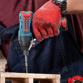 تصویر کیت پیچ گوشتی چکشی شارژی 12 ولت رونیکس مدل 8104K RONIX 8104K Cordless Drill